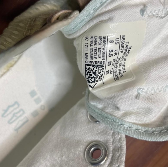 Converse all star Women's mint green low top lace up sneakers size 8 - Picture 4 of 7